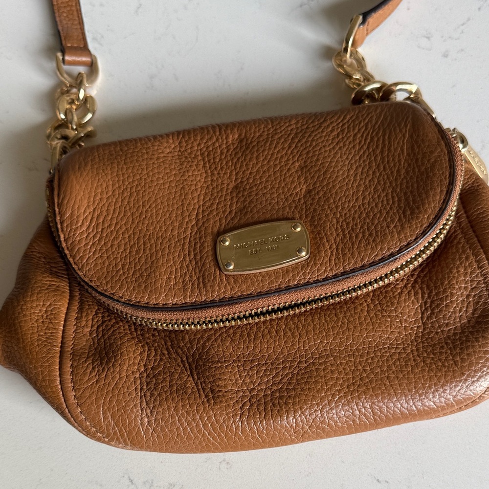 Michael Kors Tan Leather Crossbody Bag